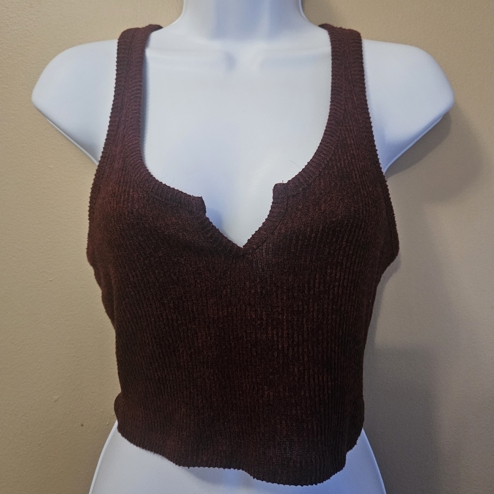 Colsie Women's Size S Cropped Ribbed Tank Top